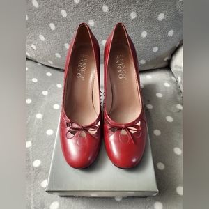 Franko Sarto - Cherry Red Almond Toe pumps